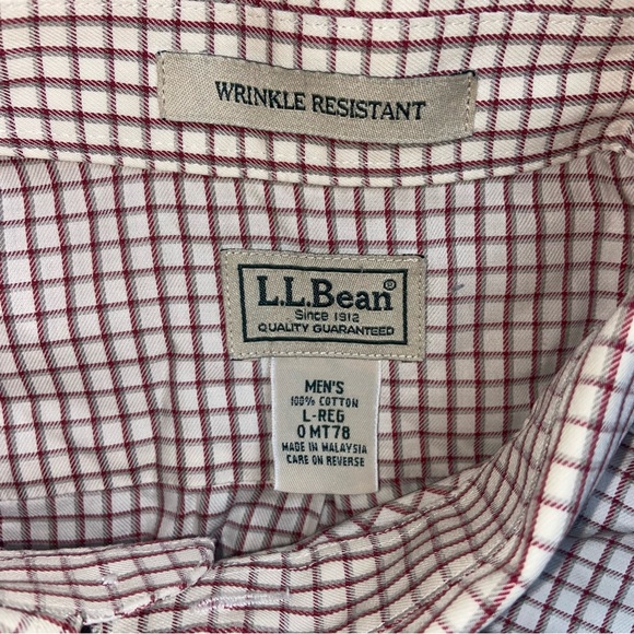 L.L. Bean Wrinkle Resistant Long Sleeve Button Down Shirt Men's - Picture 4 of 4